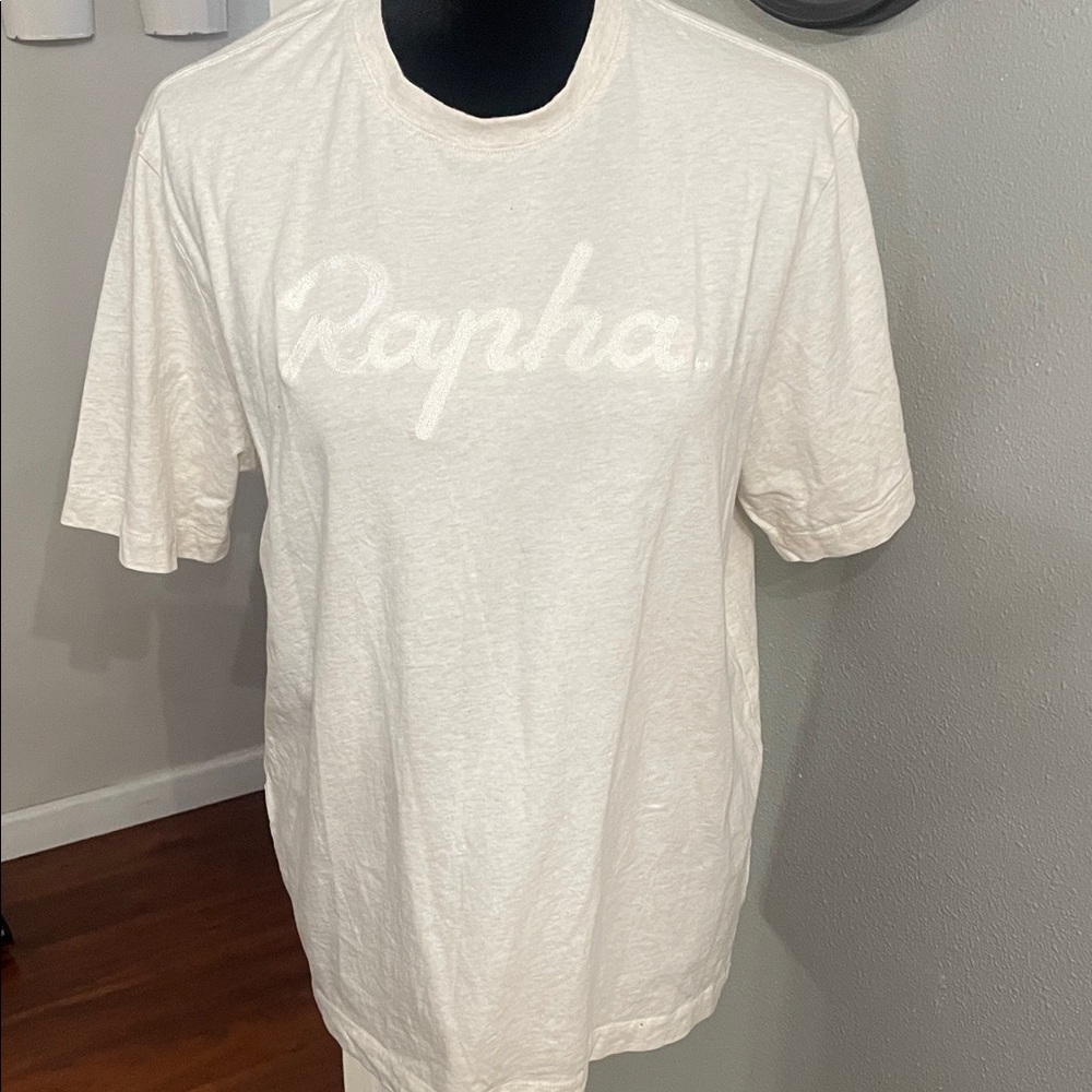 Rapha White Logo Crewneck T-Shirt